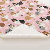 Ruwe Collie Paws en Botten Sherpa Blanket Sherpa Deken (3/4)