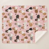 Ruwe Collie Paws en Botten Sherpa Blanket Sherpa Deken (Voorkant (horizontaal))