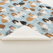 Ruwe Collie Paws en Botten Sherpa Deken (3/4)