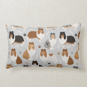 Ruwe Collie Paws en Botten Sierkussen Kussen
