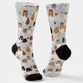 Ruwe Collie Paws en Botten Socks Sokken (Gebogen)