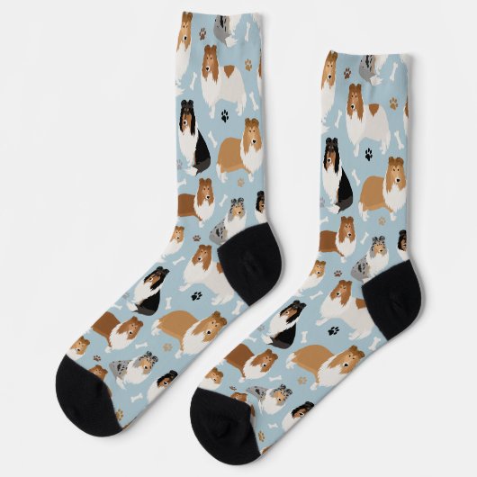 Ruwe Collie Paws en Botten Socks Sokken (Links)