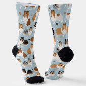 Ruwe Collie Paws en Botten Socks Sokken (Gebogen)