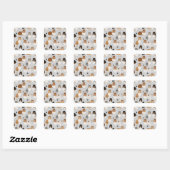 Ruwe collie Paws en Botten Square Sticker (Vel)