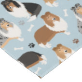 Ruwe Collie Paws en Botten Tafelkleed (Gekanteld)