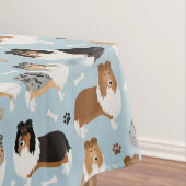 Ruwe Collie Paws en Botten Tafelkleed (Voorbeeld)
