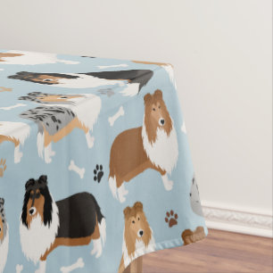 Ruwe Collie Paws en Botten Tafelkleed
