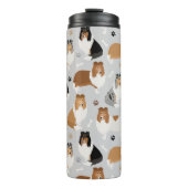 Ruwe Collie Paws en Botten Thermosbeker (Voorkant)