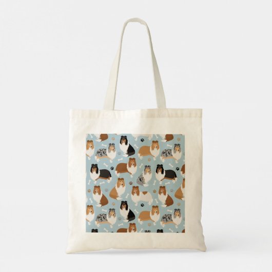 Ruwe Collie Paws en Botten Tote Bag (Achterkant)