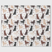 Ruwe Collie Paws en Botten Verpakkingspapier Cadeaupapier (Vlak)