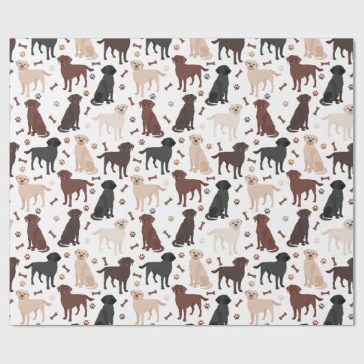 Ruwe Collie Paws en Botten Verpakkingspapier Cadeaupapier (Vlak)