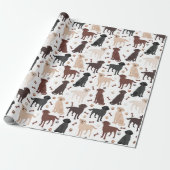Ruwe Collie Paws en Botten Verpakkingspapier Cadeaupapier (Uitgerold)