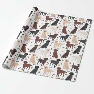 Ruwe Collie Paws en Botten Verpakkingspapier Cadeaupapier