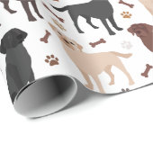 Ruwe Collie Paws en Botten Verpakkingspapier Cadeaupapier (Rol Hoek)
