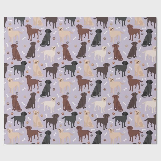 Ruwe Collie Paws en Botten Verpakkingspapier Cadeaupapier (Vlak)