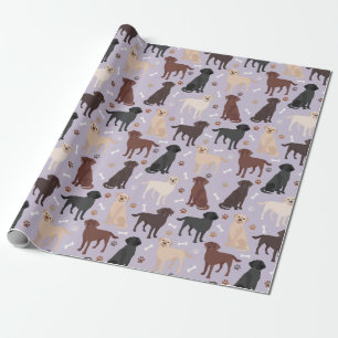 Ruwe Collie Paws en Botten Verpakkingspapier Cadeaupapier