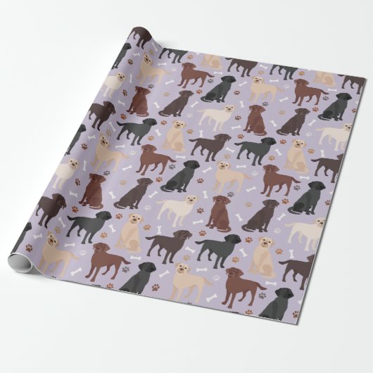 Ruwe Collie Paws en Botten Verpakkingspapier Cadeaupapier (Uitgerold)