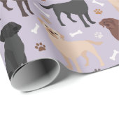 Ruwe Collie Paws en Botten Verpakkingspapier Cadeaupapier (Rol Hoek)