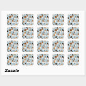 Ruwe Collie Paws en Botten Vierkante Sticker (Vel)