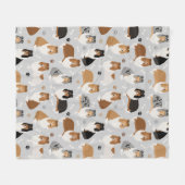 Ruwe Collie Paws en Botten Vluchten Blanket Fleece Deken (Voorkant (Horizontaal))
