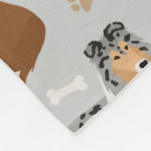 Ruwe Collie Paws en Botten Vluchten Blanket Fleece Deken (Hoek)