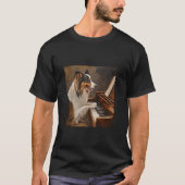 Ruwe Collie Pianohond T-shirt (Voorkant)