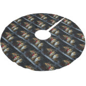 Ruwe Collie Sneeuw Slede Kerst Decoratie Kerstboom Rok (Gekanteld)