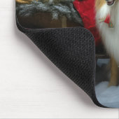 Ruwe Collie Sneeuw Slede Kerst Decoratie Muismat (Hoek)