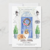 Ruwe Collie Voorste Verplaatsingsaankondiging Kaart (Voorkant)