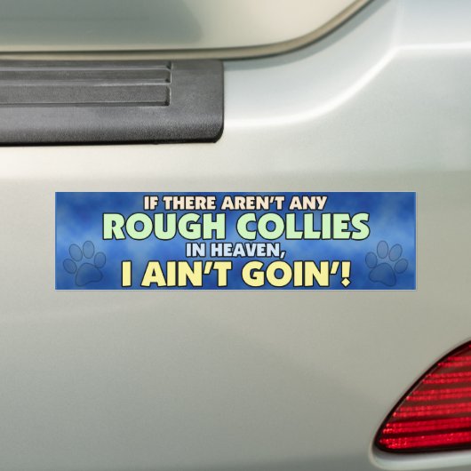 Ruwe Collies in de Bumpersticker van de Hemel (Op auto)