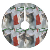 Ruwe Collies ontmoeten Kerstmis Kerstboom Rok (Voorkant)