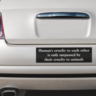 Ruwe dierenrechten Vegan Bumpersticker
