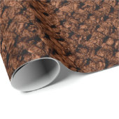 Ruwe donkerbruine textuur, gekreukeld kreukhout cadeaupapier (Rol Hoek)