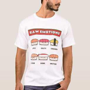 Ruwe emoties Grappige Sushi Stomp Kawaii Nigiri T-shirt