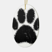 Ruwe en vervormde kleurenafdrukken keramisch ornament (Links)