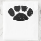 Ruwe en vervormde kleurenafdrukken ovale sticker (Tas)