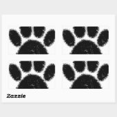 Ruwe en vervormde kleurenafdrukken rechthoekige sticker (Vel)