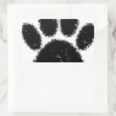 Ruwe en vervormde kleurenafdrukken rechthoekige sticker (Tas)