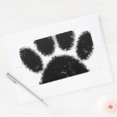 Ruwe en vervormde kleurenafdrukken rechthoekige sticker (Envelop)