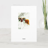 ruwe en vlotte Sint-bernard die - schilderen Kaart (Achterkant)