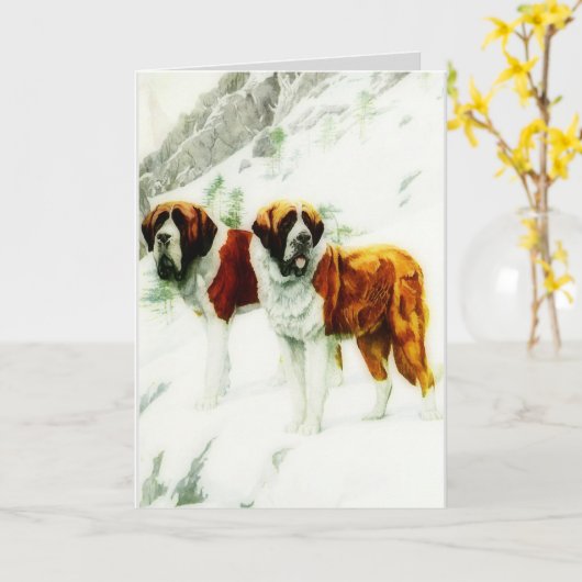 ruwe en vlotte Sint-bernard die - schilderen Kaart (Gele Bloem)