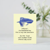 Ruwe forel Briefkaart "Blue Matuka" (Staand voorkant)