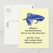 Ruwe forel Briefkaart "Blue Matuka" (Voorkant / Achterkant)