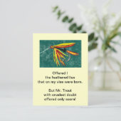 "Ruwe forel" Briefkaart "Firecracker" (Staand voorkant)