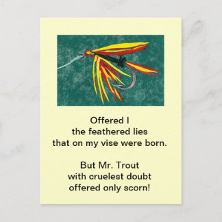 "Ruwe forel" Briefkaart "Firecracker"