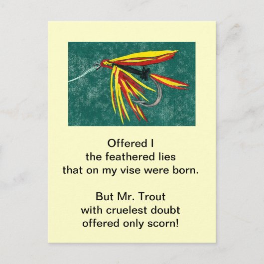 "Ruwe forel" Briefkaart "Firecracker" (Voorkant)