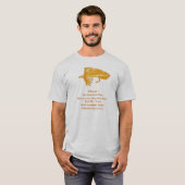 Ruwe forel shirt met gouden matuka-wimpel. (Voorkant volledig)