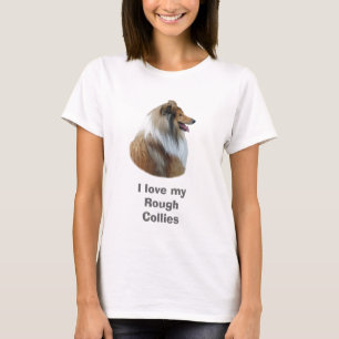 Ruwe foto van Collie dog portret T-shirt