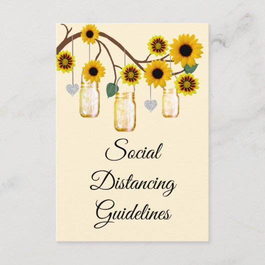 Ruwe gele bloemen metselwerkpot veiligheidsmaatreg informatiekaartje (Voorkant)