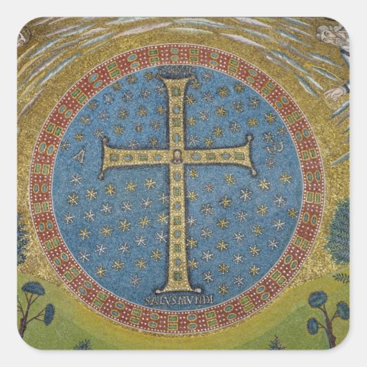 Ruwe gemmata vierkante sticker (Voorkant)